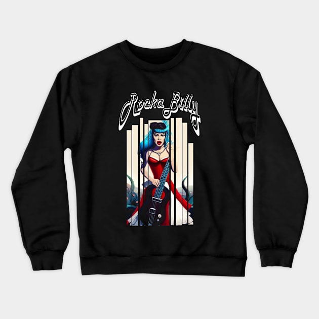 Rockabilly Crewneck Sweatshirt by MckinleyArt